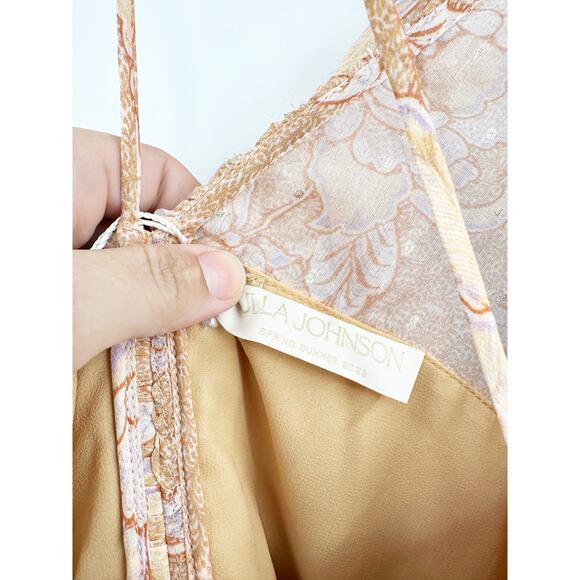 Ulla Johnson Hazel Gown in Magnolia Floral Print One Shoulder 8 NEW - Picture 5 of 9